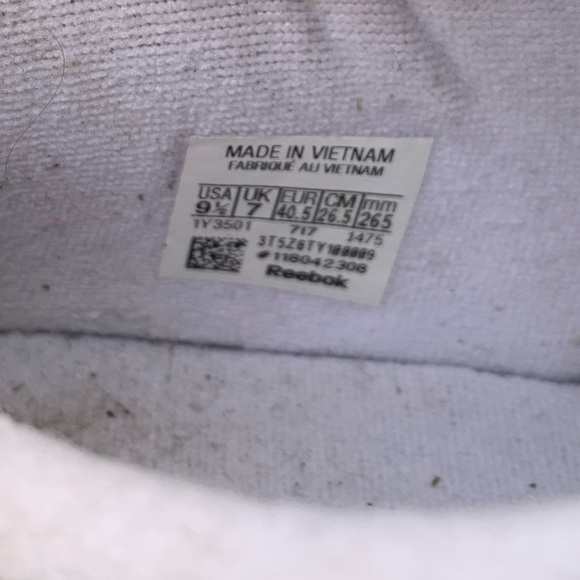 Reebok Classic White Lavender Women’s Princess Sneakers Running Shoes Walking - Picture 6 of 9